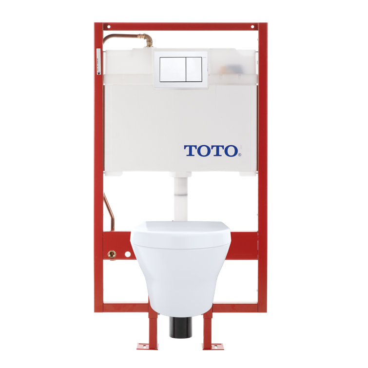 TOTO MH 1.28 GPF Dual Flush DShape Wall Hung Toilet with Tornado Flush